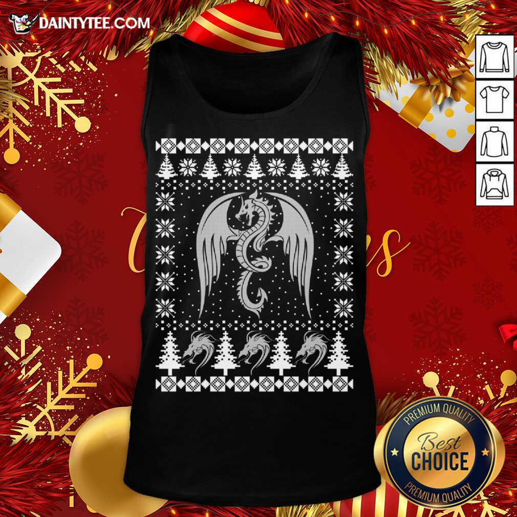 Awesome Dragon Ugly Christmas Fantasy Mystical Holiday Xmas T-Shirt