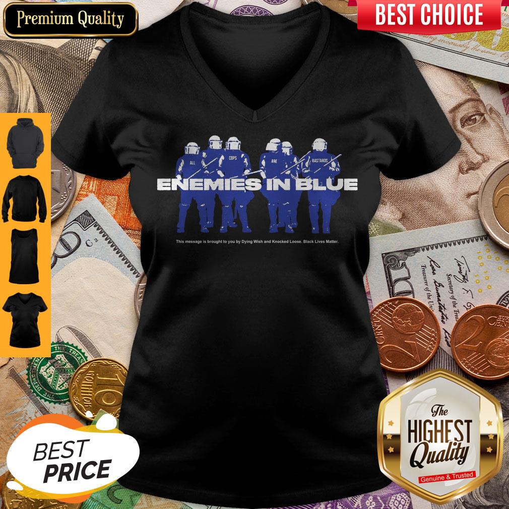 Awesome Enemies In Blue Relief Shirt