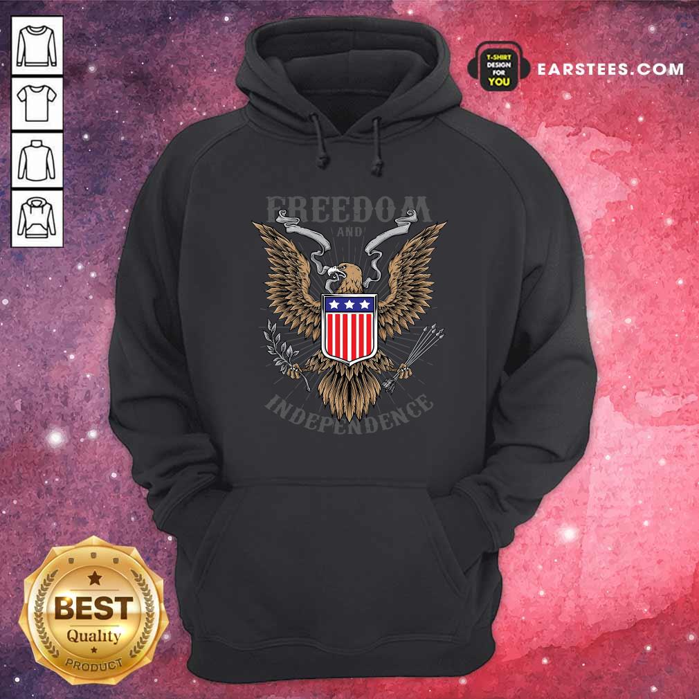 Awesome Freedom And Independence Eagle American Flag Shirt
