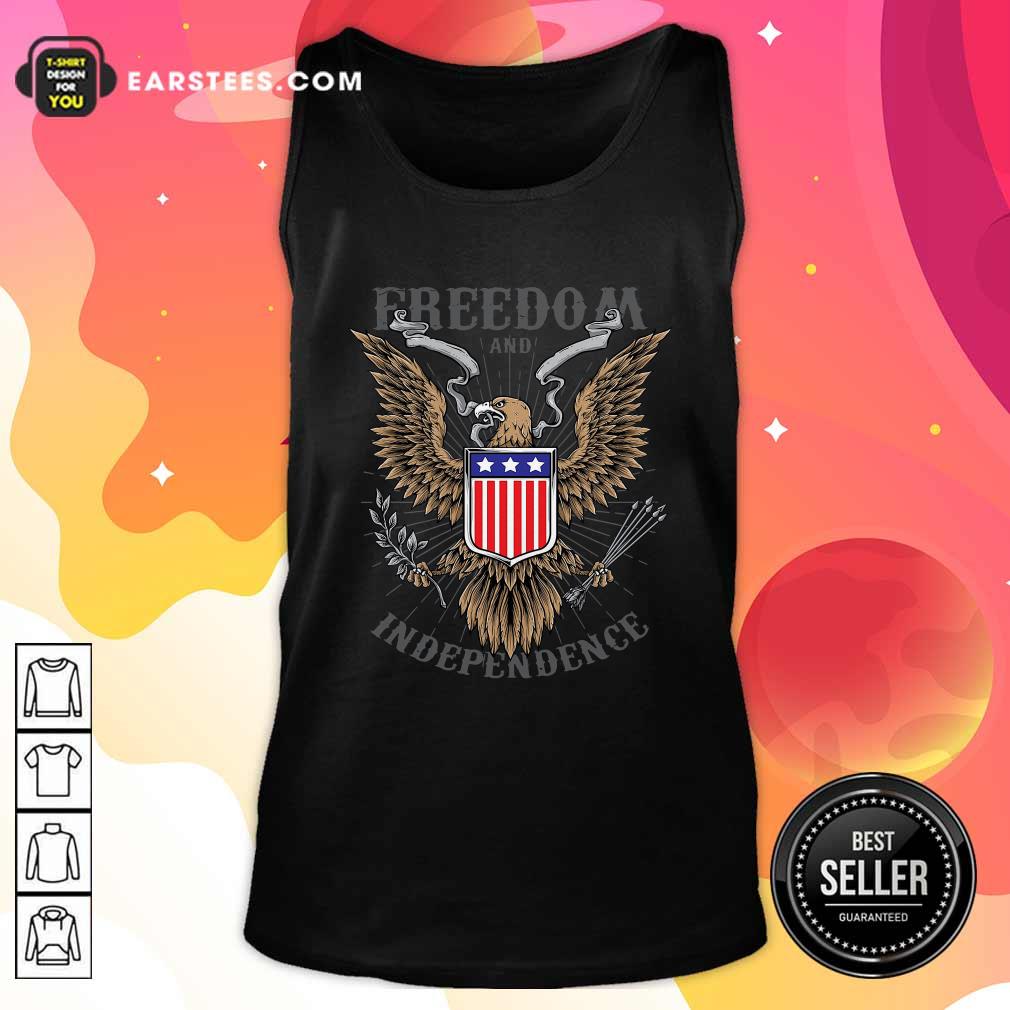 Awesome Freedom And Independence Eagle American Flag Shirt