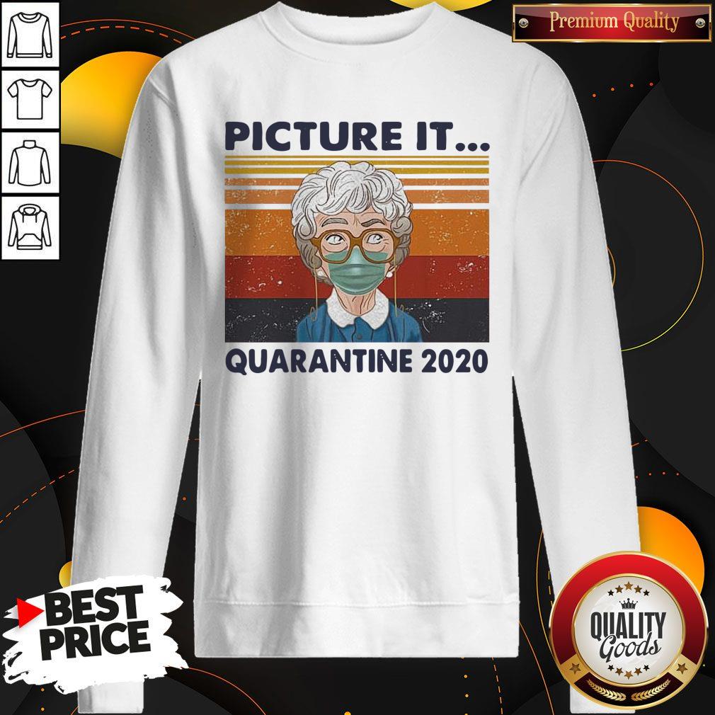 Awesome Golden Girls Mask Picture It Quarantine 2020 Vintage Retro Shirt