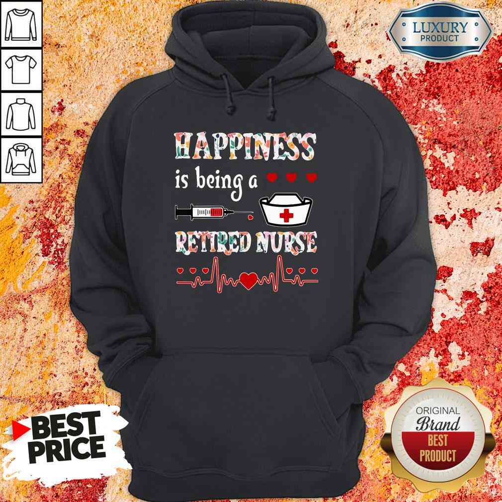 Awesome Happiness Is Being A Retired Nurse Shirt