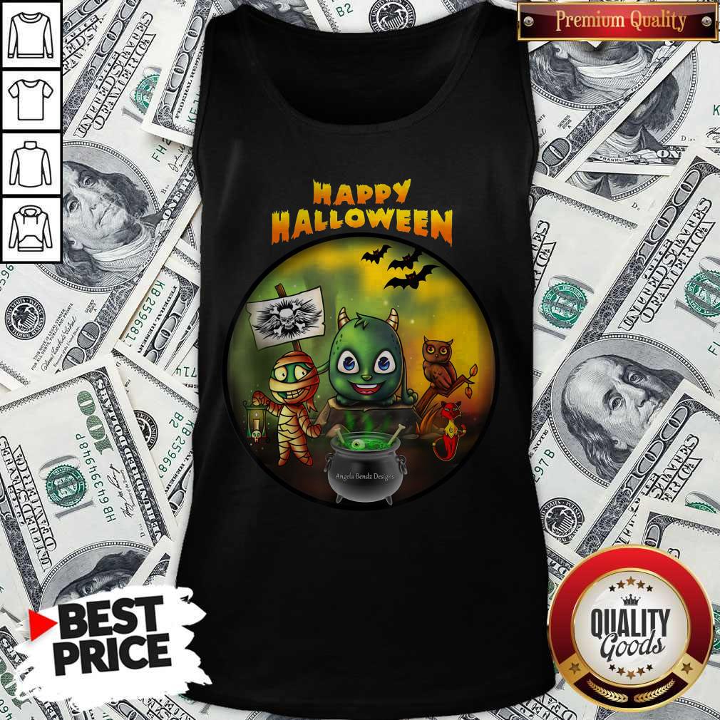 Awesome Happy Halloween Angela Bendz Design Shirt