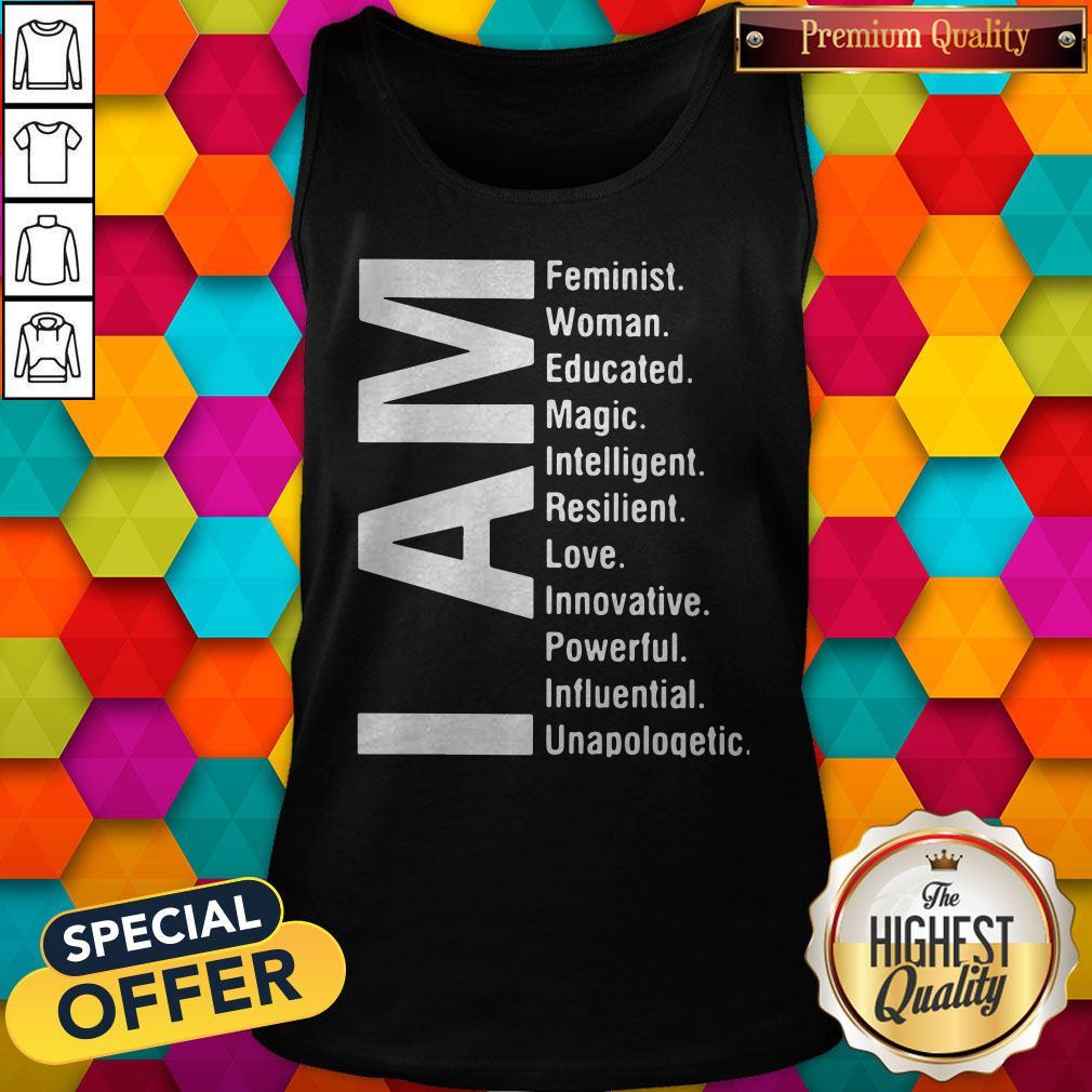 Awesome I Am Feminist Woman Educated Magic Intelligent Shirt
