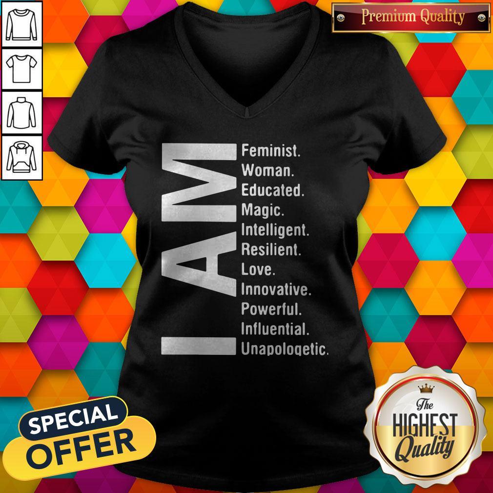 Awesome I Am Feminist Woman Educated Magic Intelligent Shirt