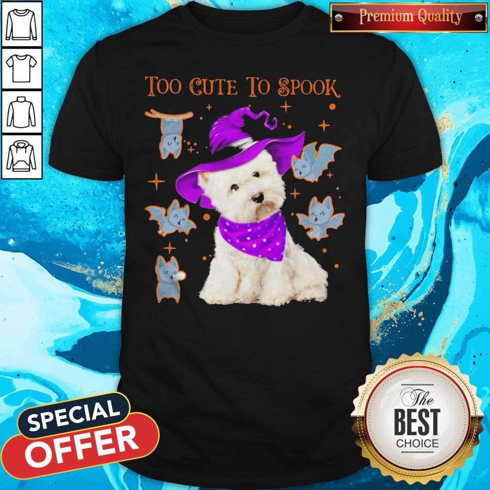 Awesome Maltese Dog Too Cute To Spook Halloween Shirt