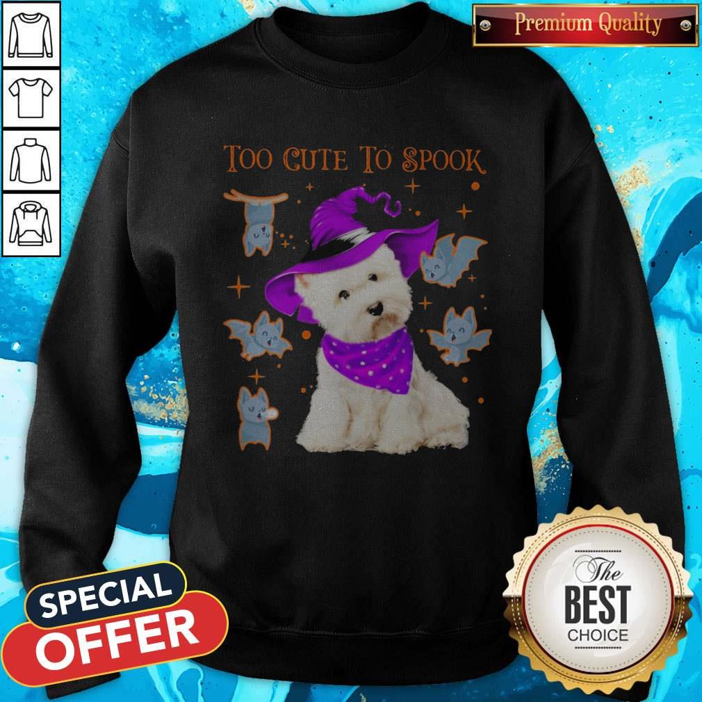 Awesome Maltese Dog Too Cute To Spook Halloween Shirt