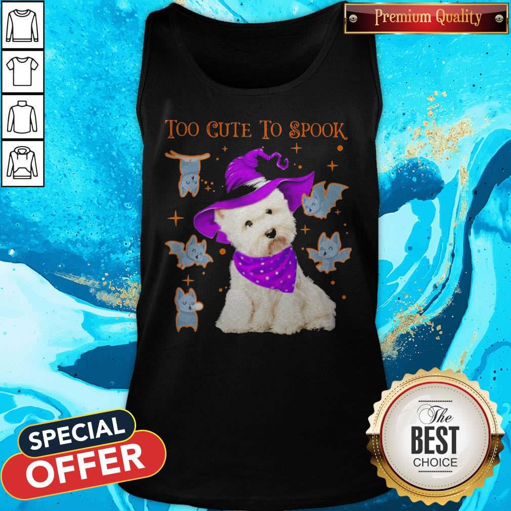 Awesome Maltese Dog Too Cute To Spook Halloween Shirt