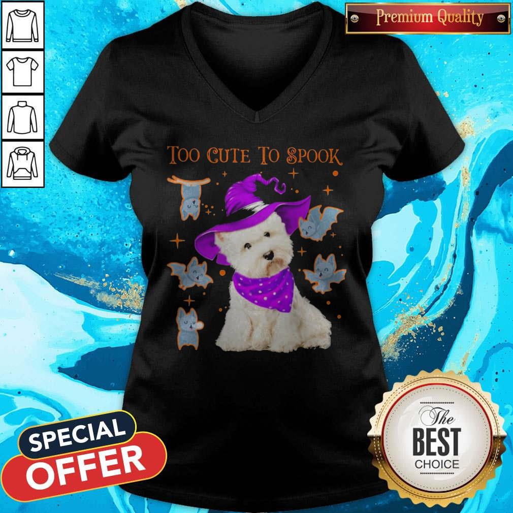 Awesome Maltese Dog Too Cute To Spook Halloween Shirt