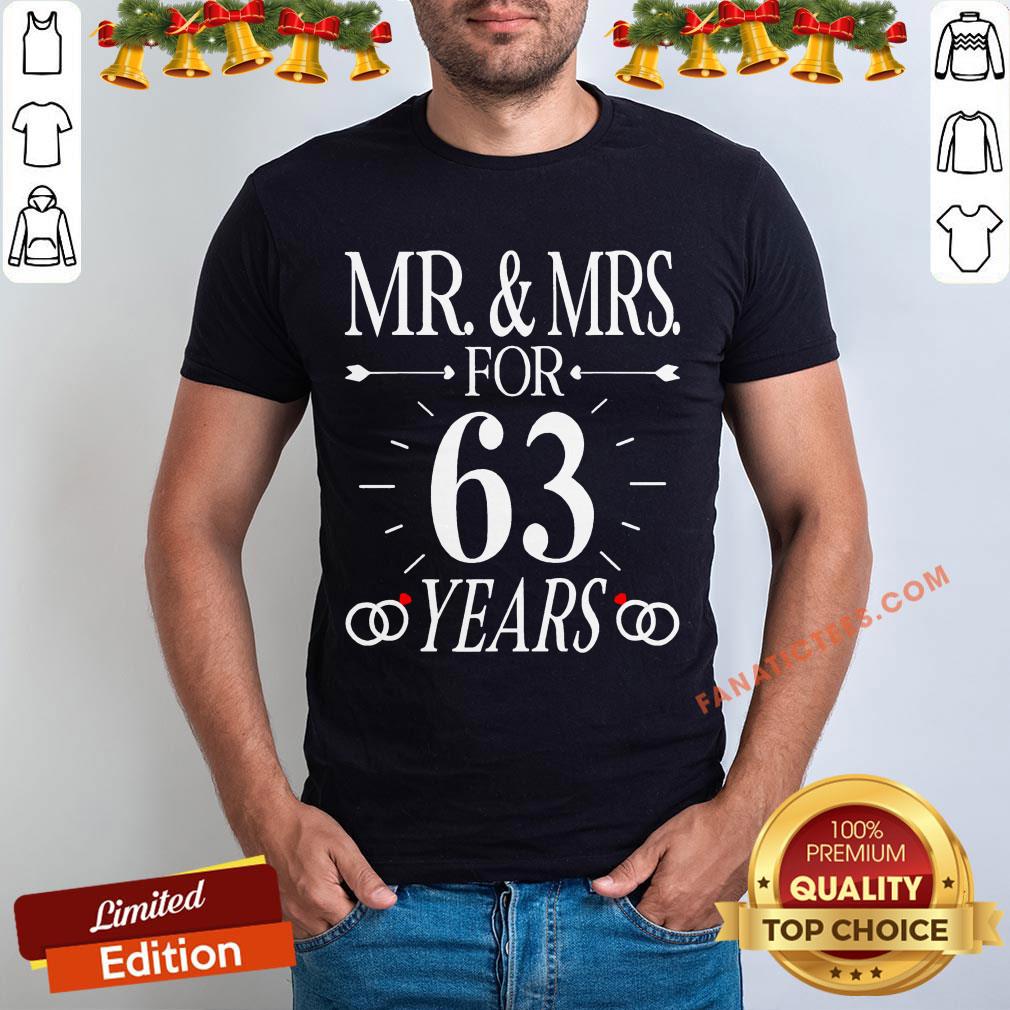 Awesome Mr & Mrs For 63 Years 63th Wedding Anniversary Matching Shirt