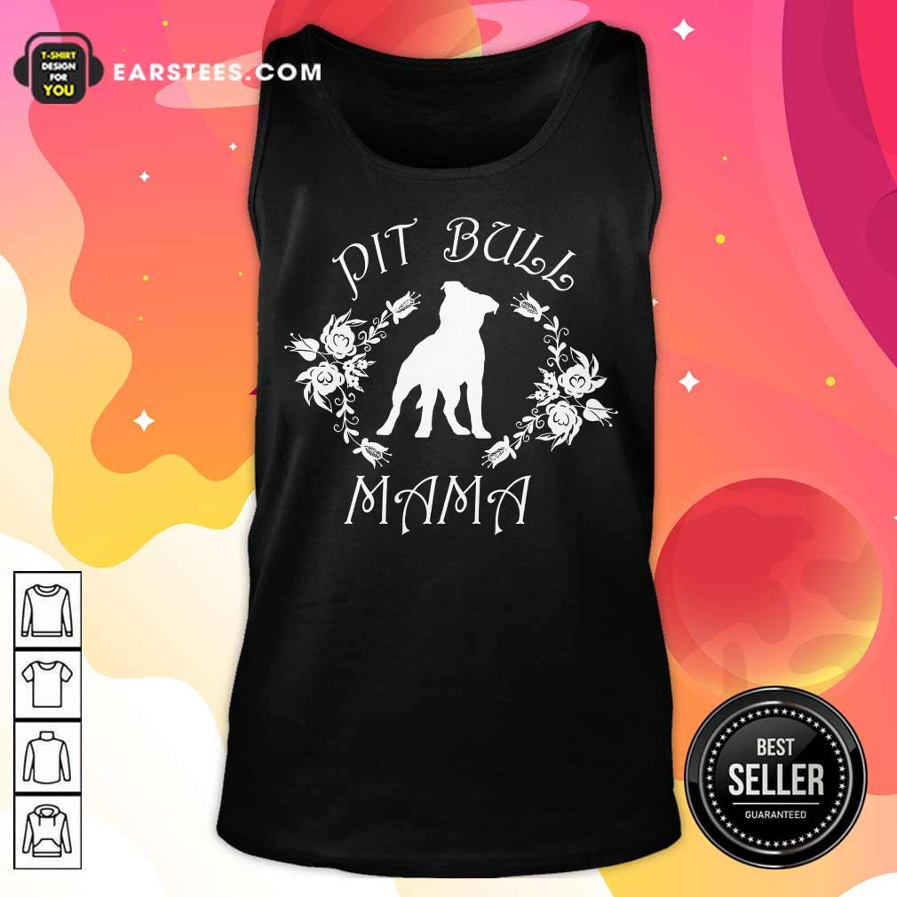 Awesome Pit Bull Mama Flower Shirt