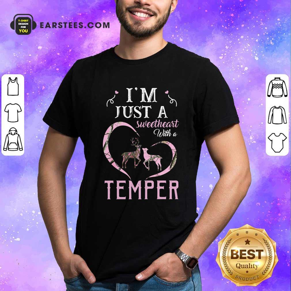 Awesome Reindeer Im Just A Sweetheart With A Temper Wallpaper Shirt