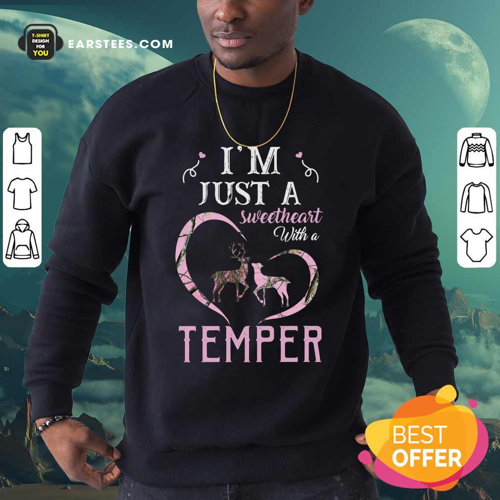 Awesome Reindeer Im Just A Sweetheart With A Temper Wallpaper Shirt