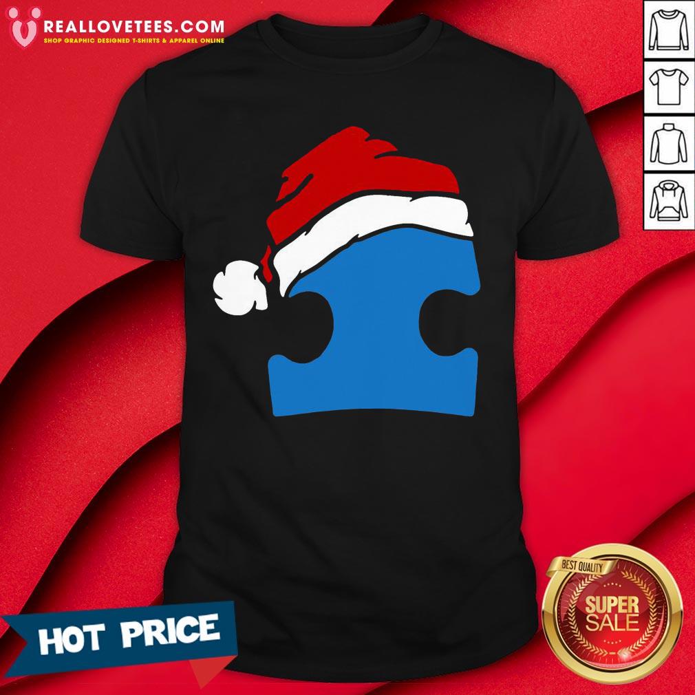 Awesome Santa Autism Christmas Shirt