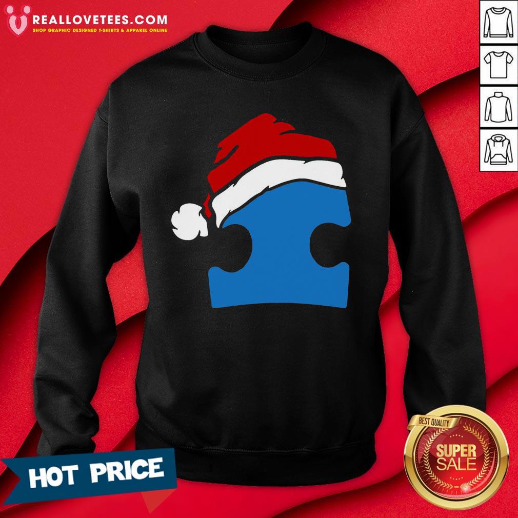 Awesome Santa Autism Christmas Shirt
