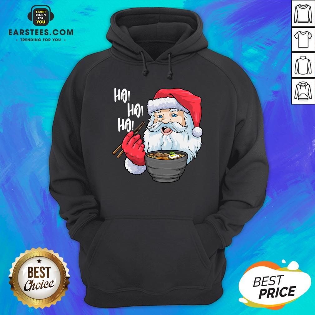 Awesome Santa Claus Eats Noodles Merry Christmas Shirt