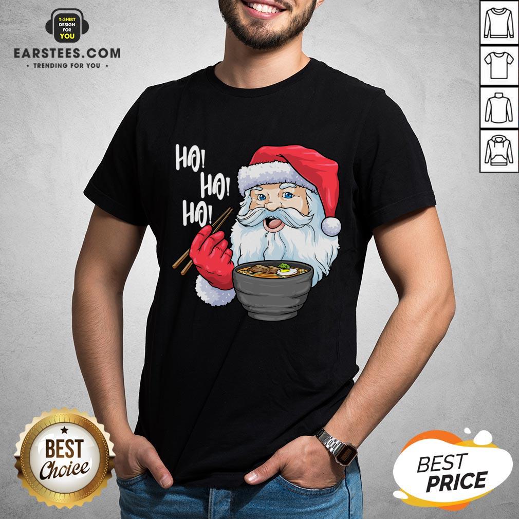 Awesome Santa Claus Eats Noodles Merry Christmas Shirt