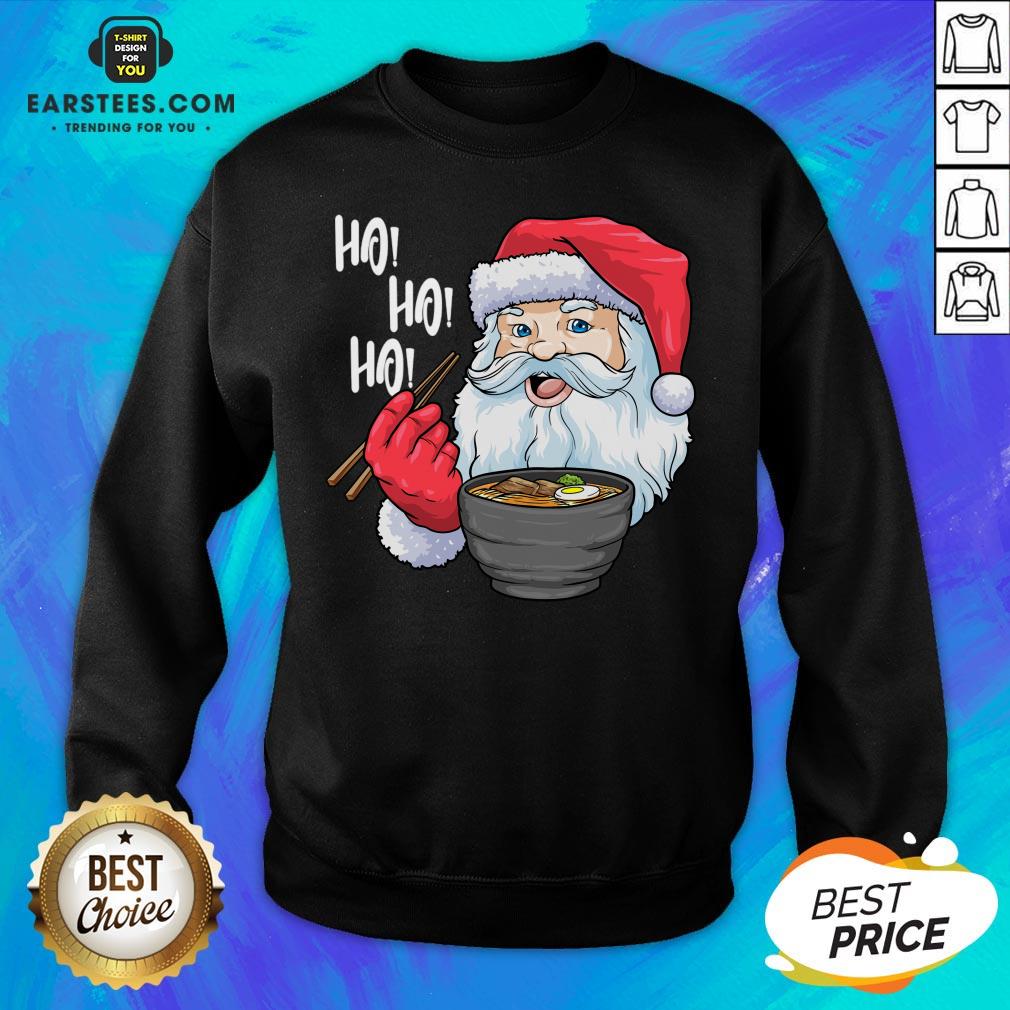 Awesome Santa Claus Eats Noodles Merry Christmas Shirt