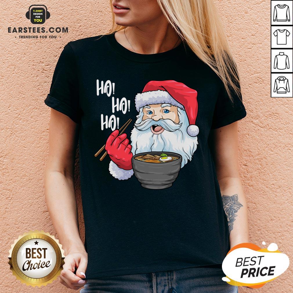 Awesome Santa Claus Eats Noodles Merry Christmas Shirt