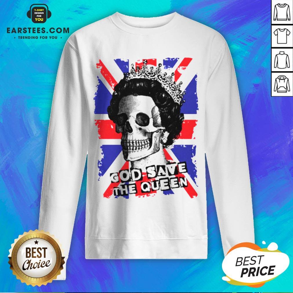 Awesome Skull God Save The Queen American Flag Shirt