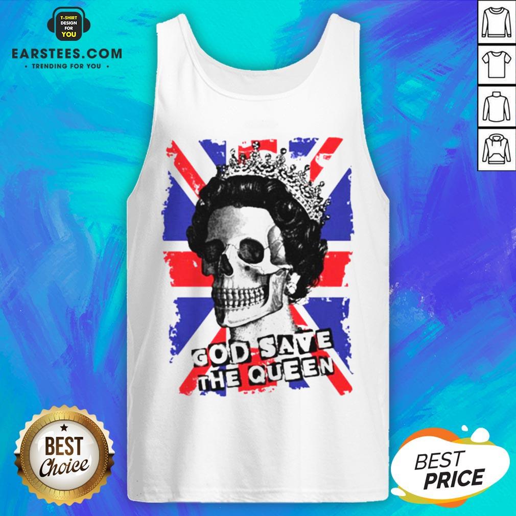 Awesome Skull God Save The Queen American Flag Shirt