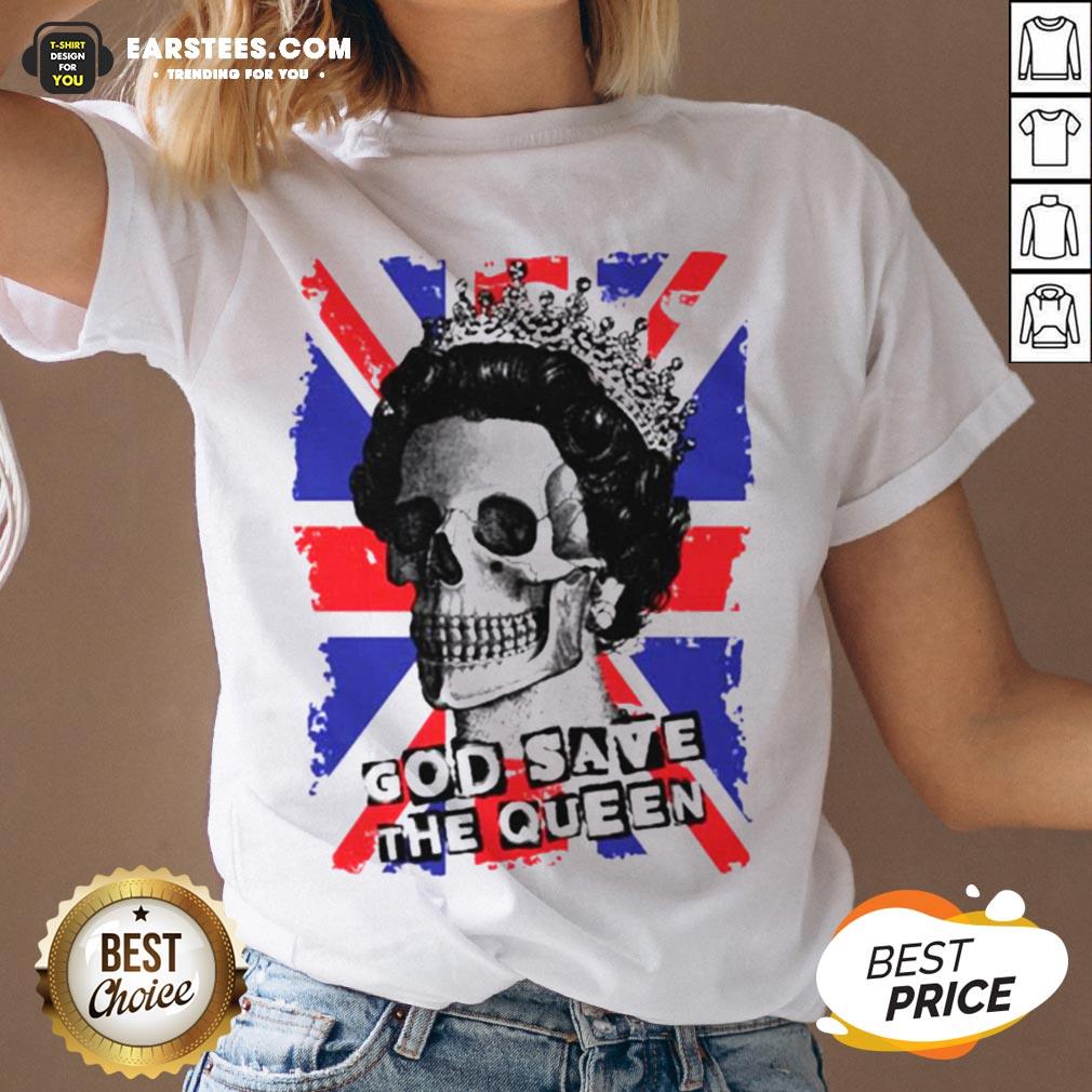 Awesome Skull God Save The Queen American Flag Shirt