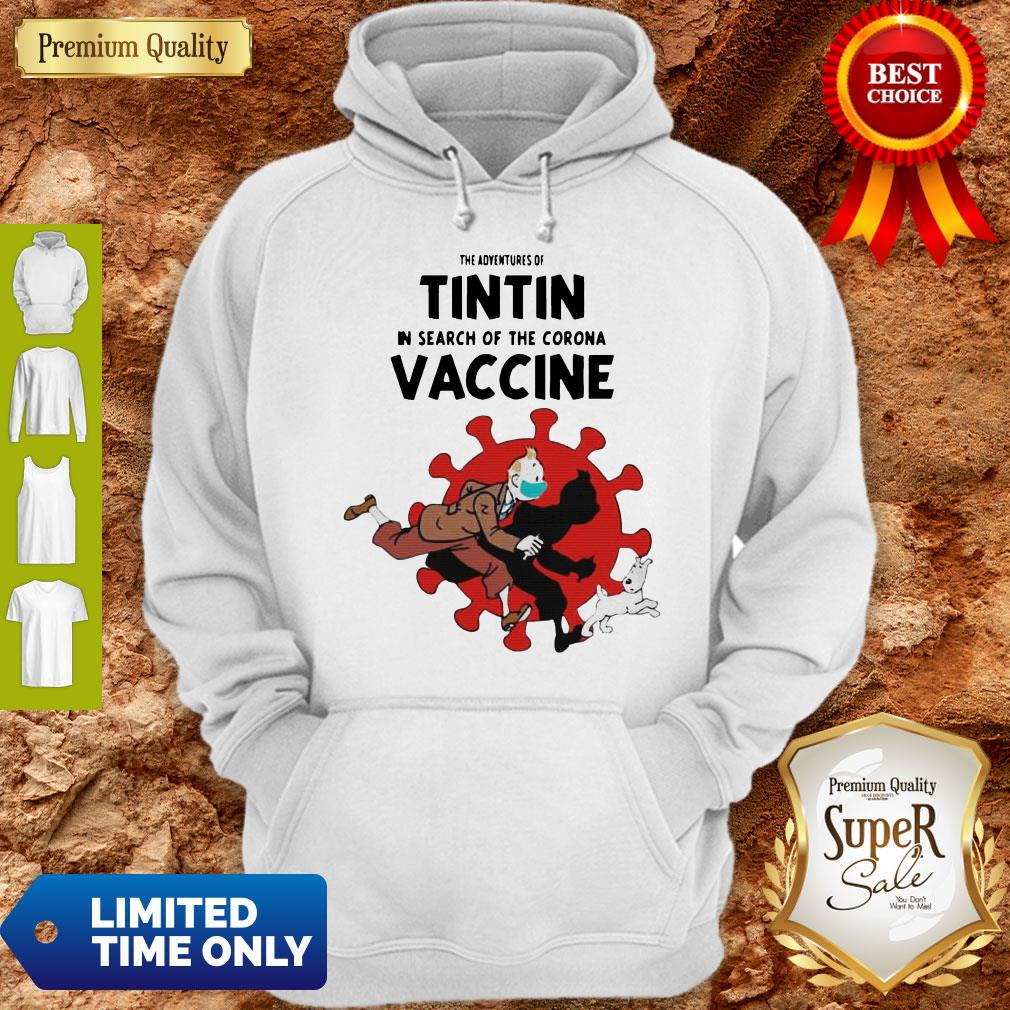 Awesome The Adventures Of Tintin And Dog In Search Of The Corona Vaccine Shirt