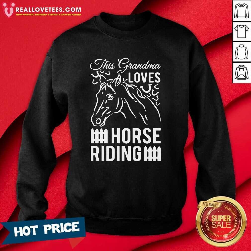Awesome This Grandma Loves Horse Riding Shirt