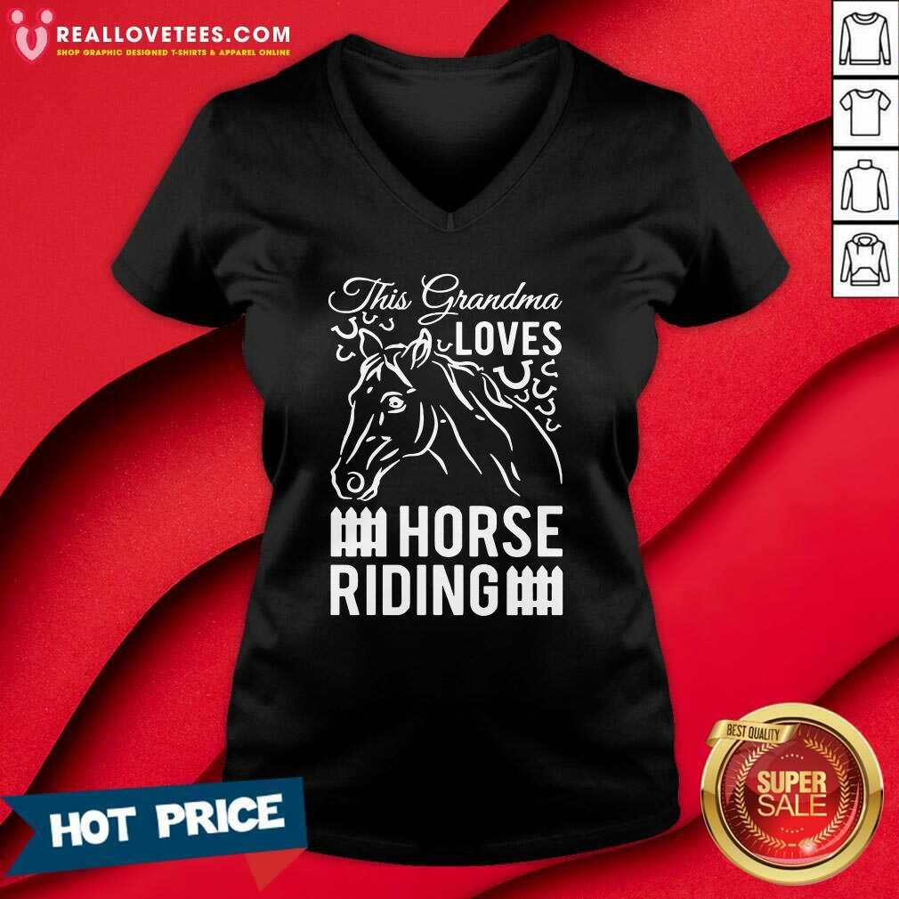 Awesome This Grandma Loves Horse Riding Shirt
