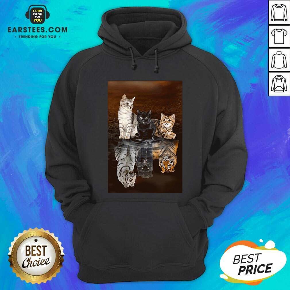 Awesome Three Cat Tiger Reflections 5d Diamond Diy Shirt