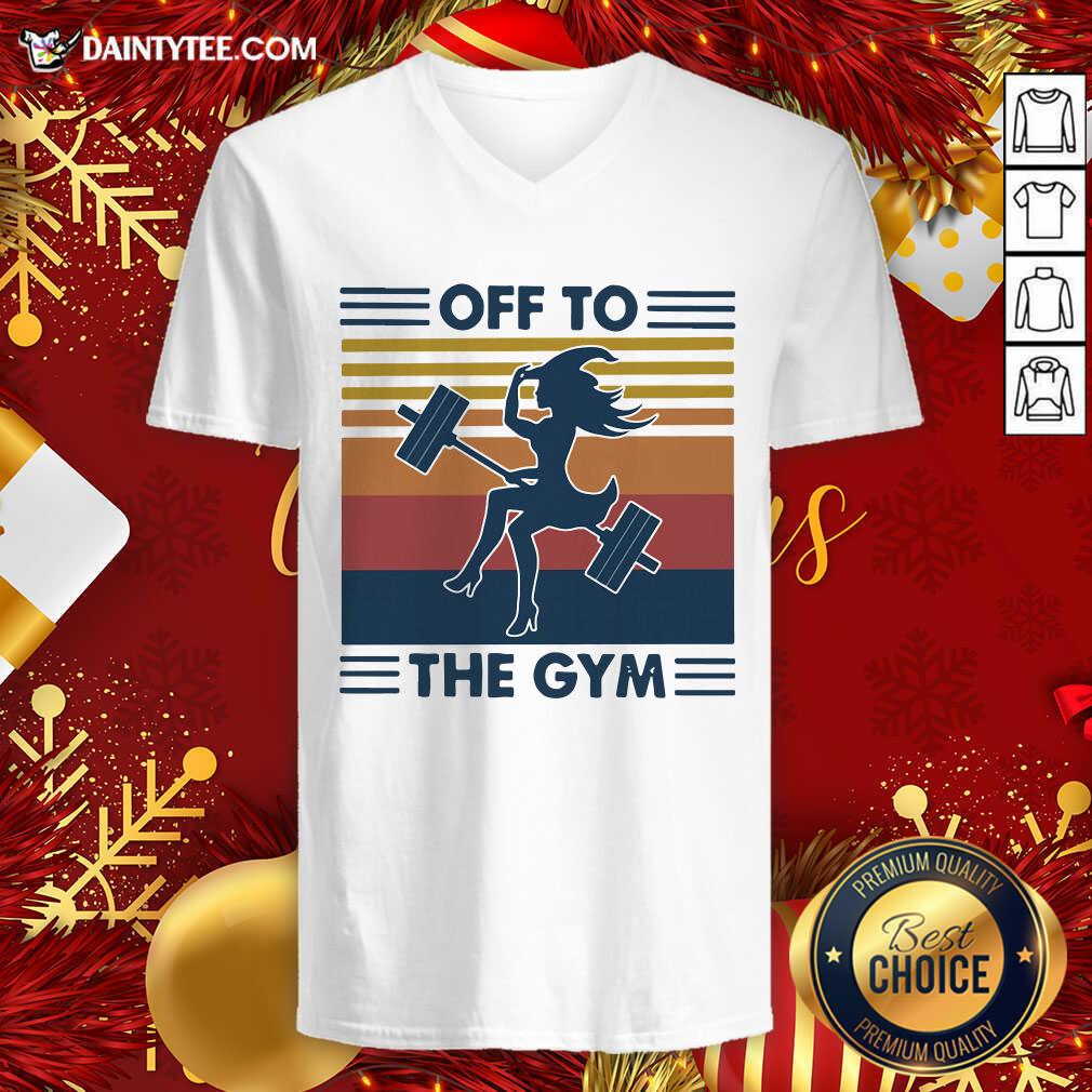 Awesome Witch Off To The Gym Vintage Shirt