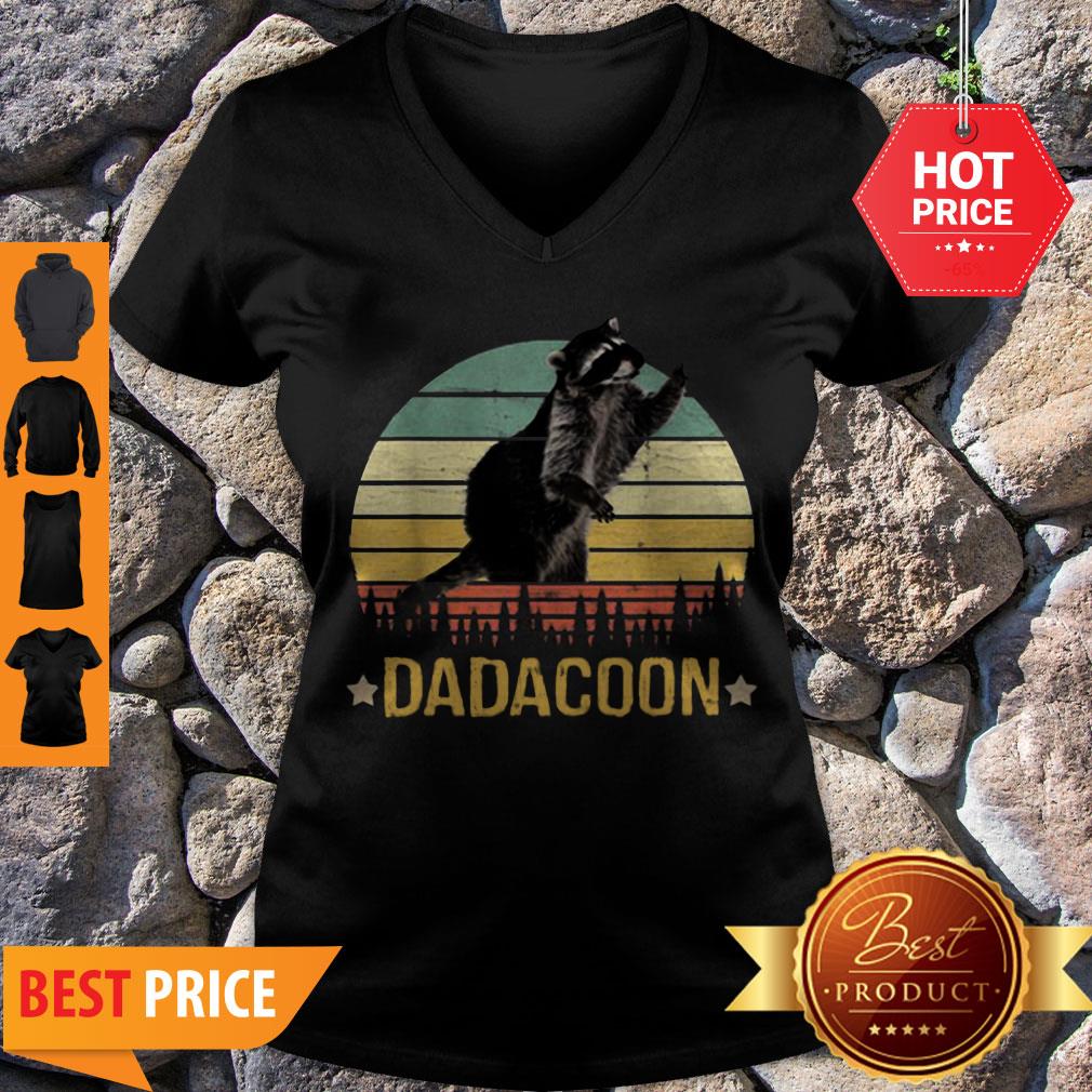 Beautiful Dadacoon Raccoon Fathers Day 2020 Sunset Shirt