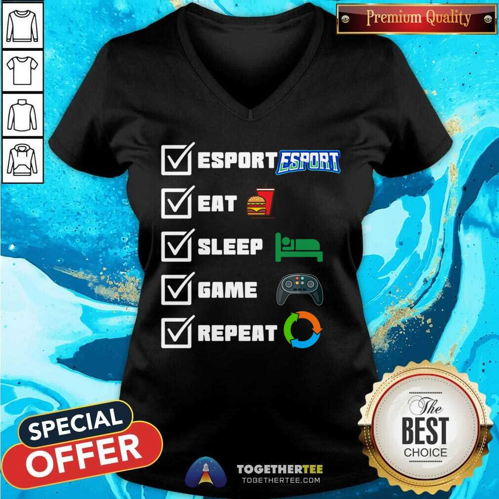Beautiful Esport Eat Sleep Game Repeat Shirt