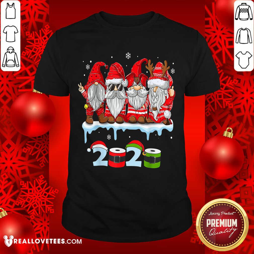 Beautiful Merry Christmas Gnomes Wear Mask 2020 Quarantine Xmas Shirt