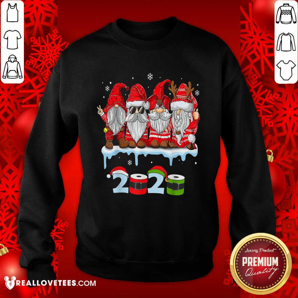 Beautiful Merry Christmas Gnomes Wear Mask 2020 Quarantine Xmas Shirt