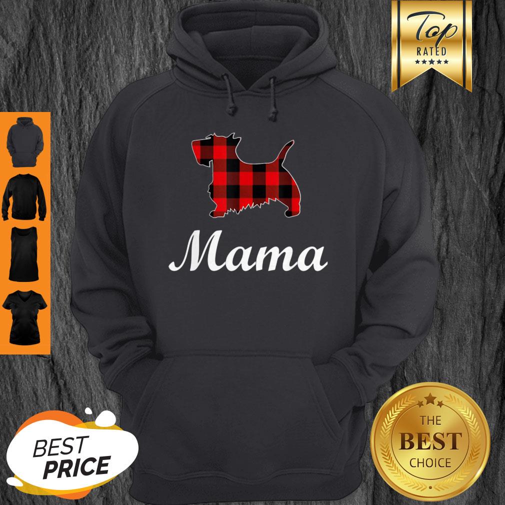 Beautiful Scottish Terrier Mama Red Buffalo Plaid Scottish Terrier Shirt