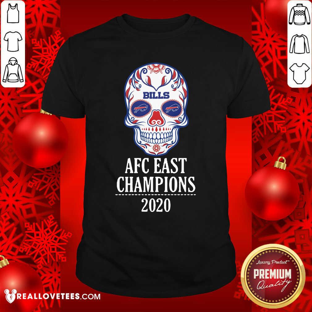 Beautiful Skull Buffalo Bills Afc East Champions 2020 Shirt