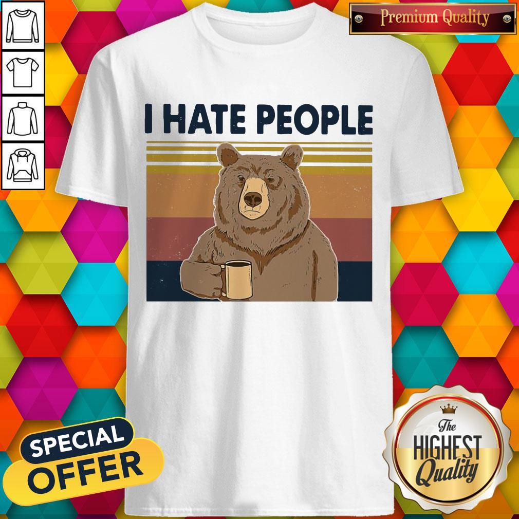 Beer Drink Coffee I Hate People Vintage Shirt