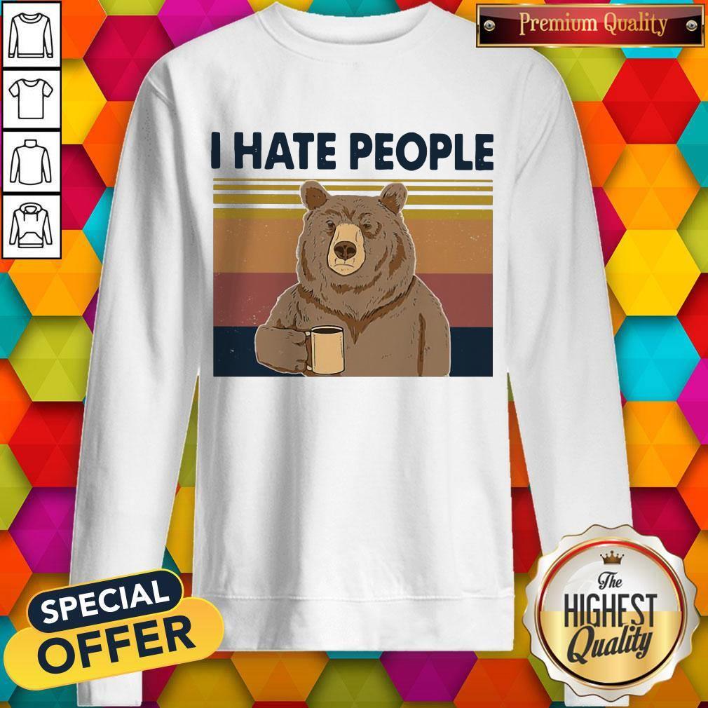 Beer Drink Coffee I Hate People Vintage Shirt