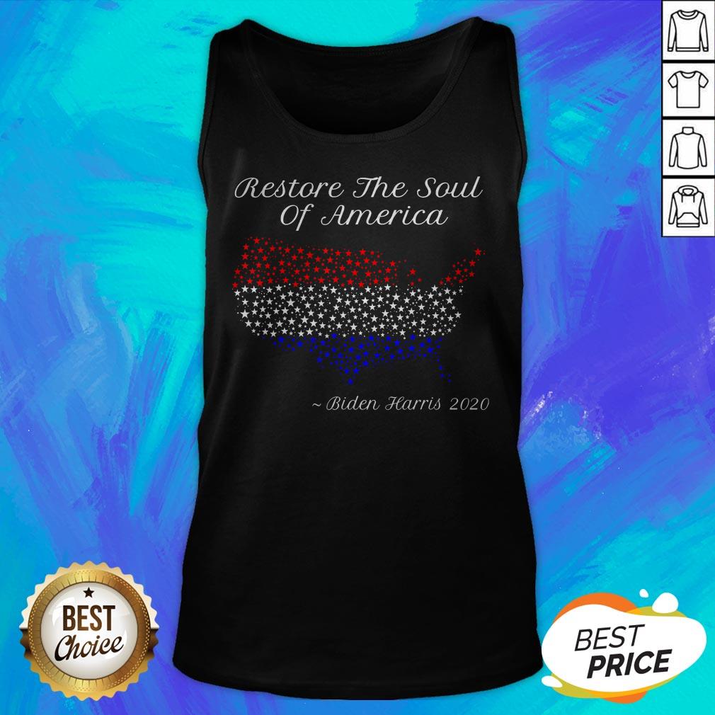 Biden Harris 2020 Restore The Soul Of America Map American Flag Shirt