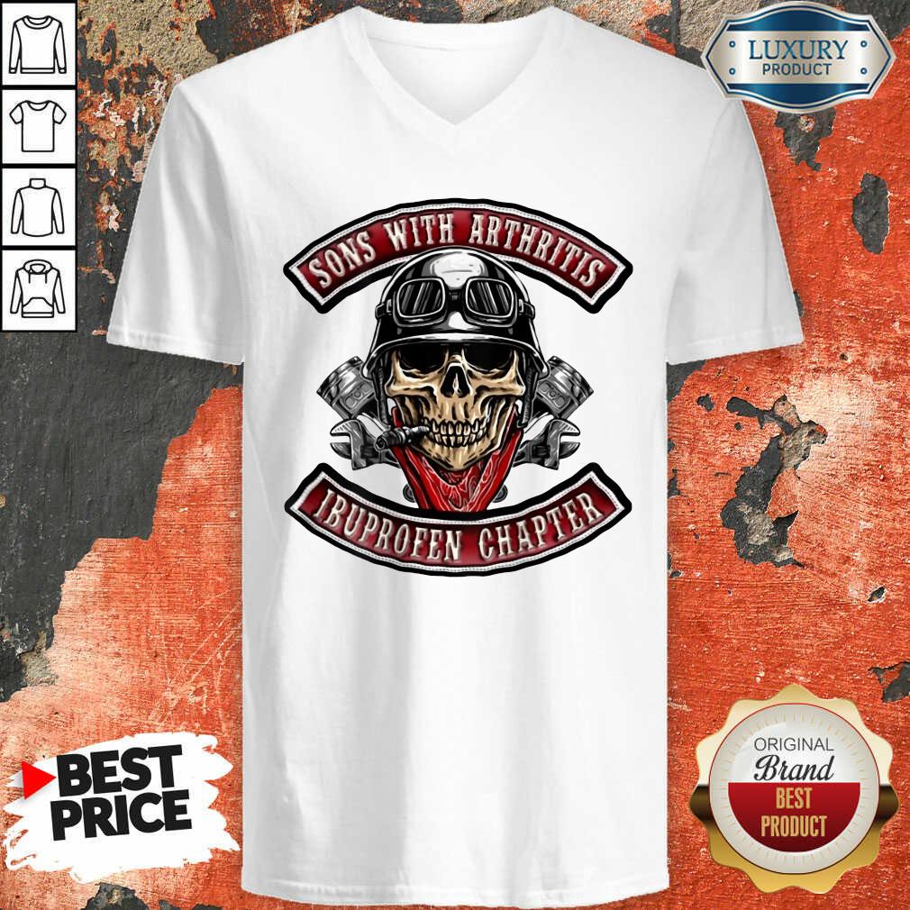 Biker Skull Sons With Arthritis Ibuprofen Chapter Shirt