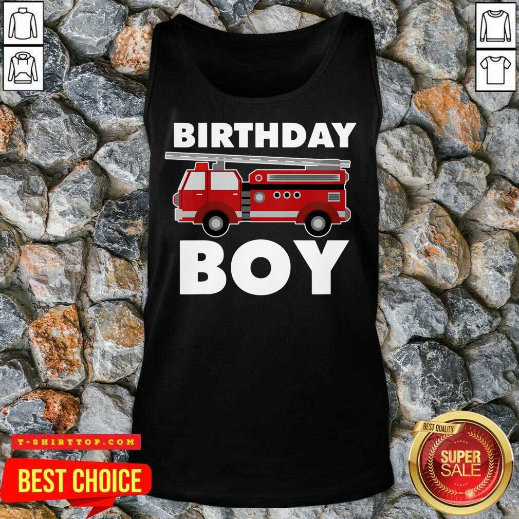 Birthday Boy 6 Fire Truck Shirt