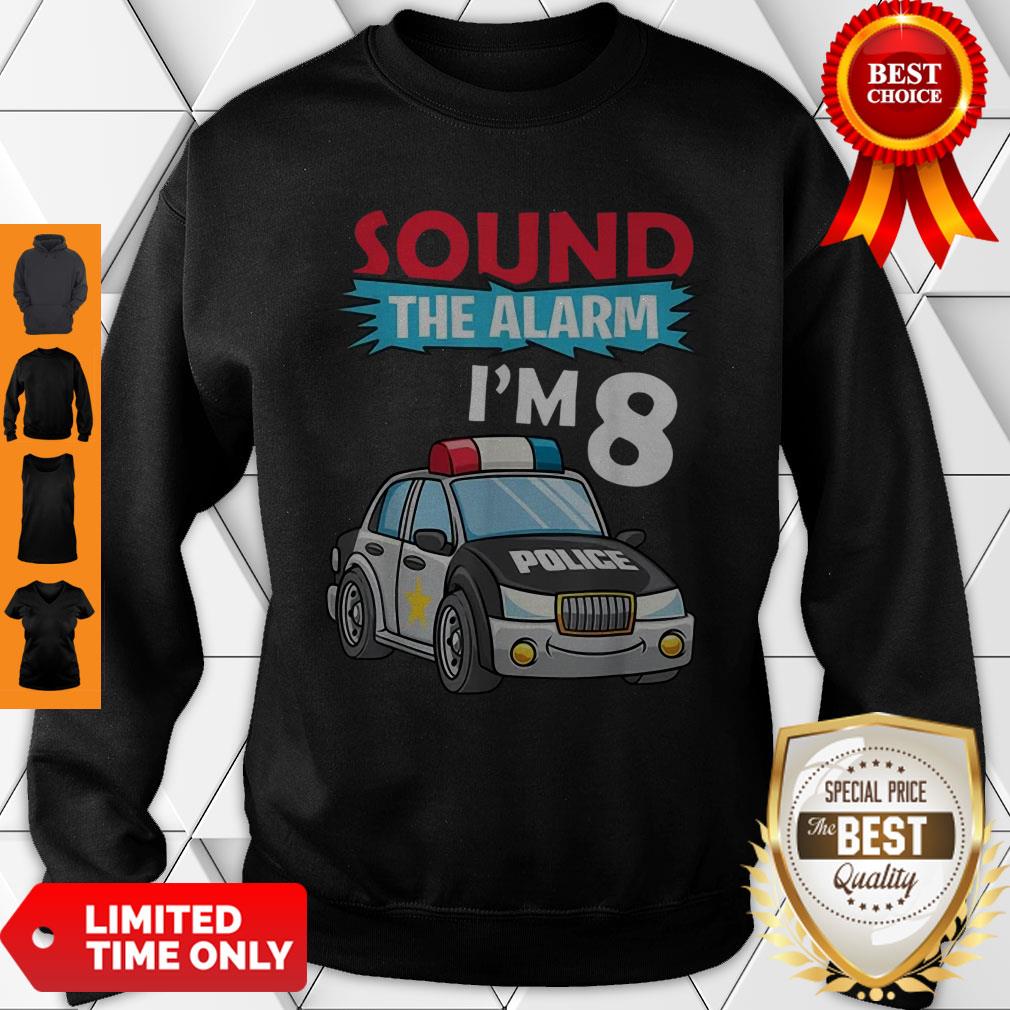 Birthday Boy 8 Years Old Kids Police Car Policeman Cop Shirt
