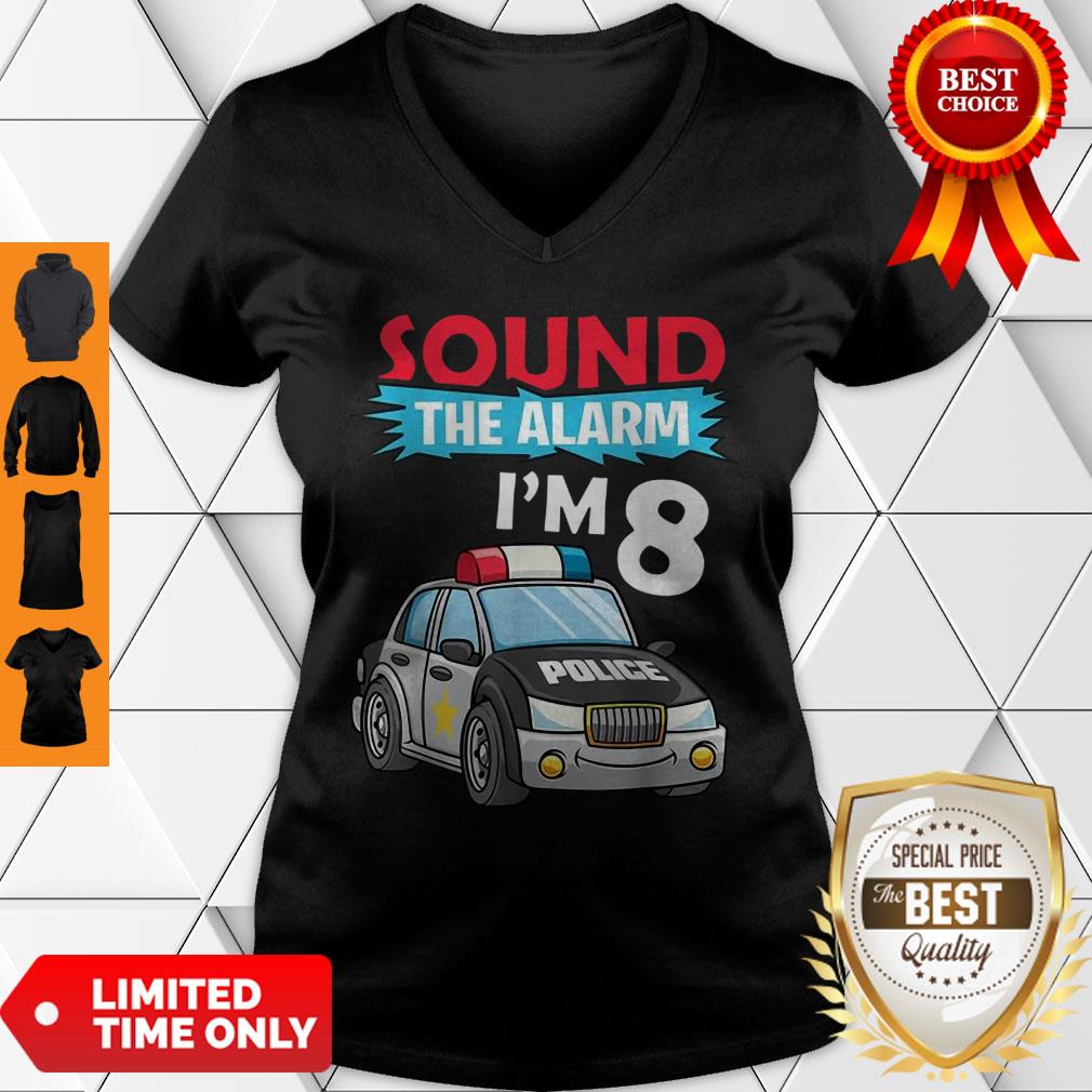 Birthday Boy 8 Years Old Kids Police Car Policeman Cop Shirt