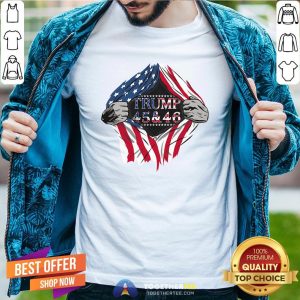 Top Blood Inside Trump 45 46 2nd Term 2021 2022 2023 American Flag Shirt