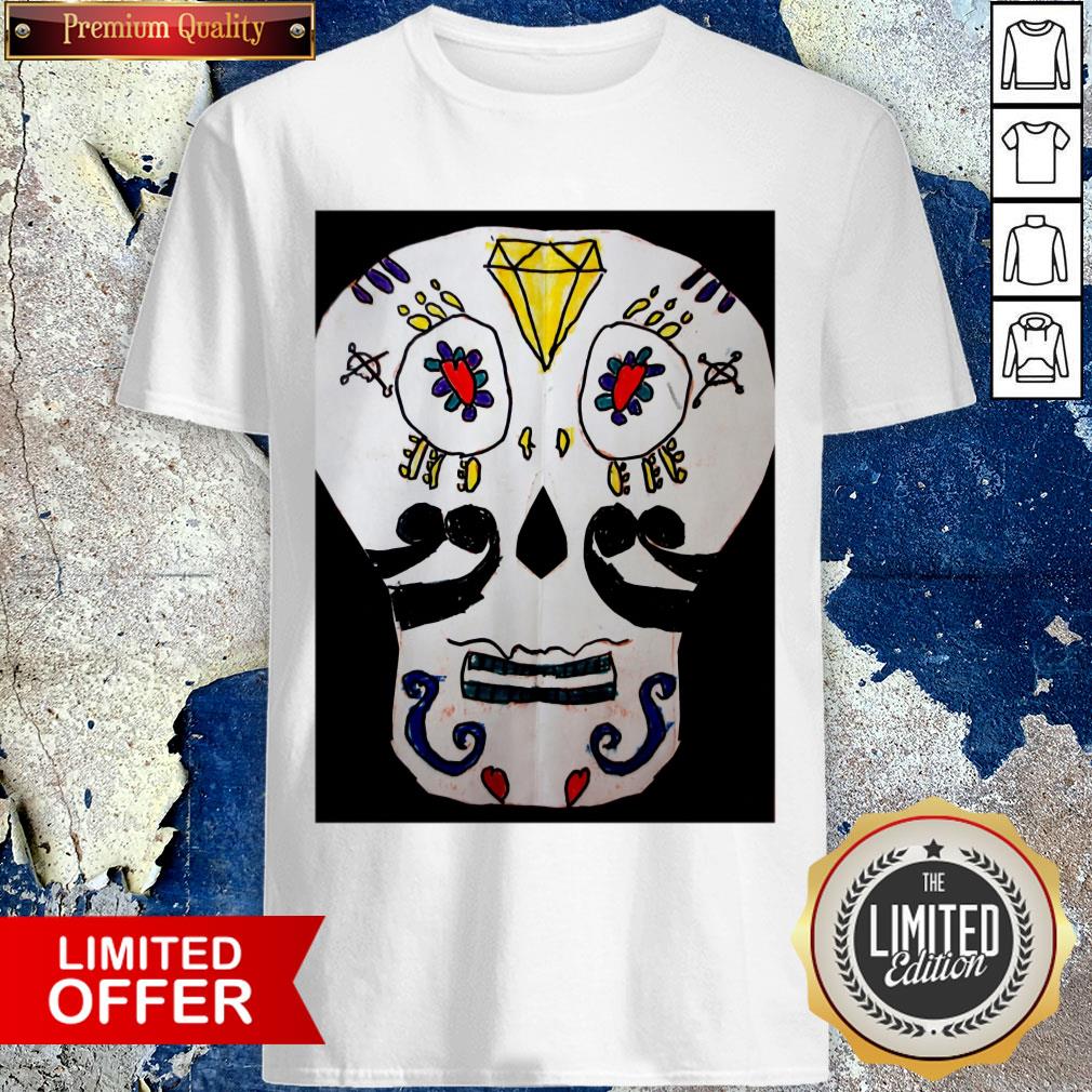 Black And White Sugar Skulls Day Of The Dead Shirt