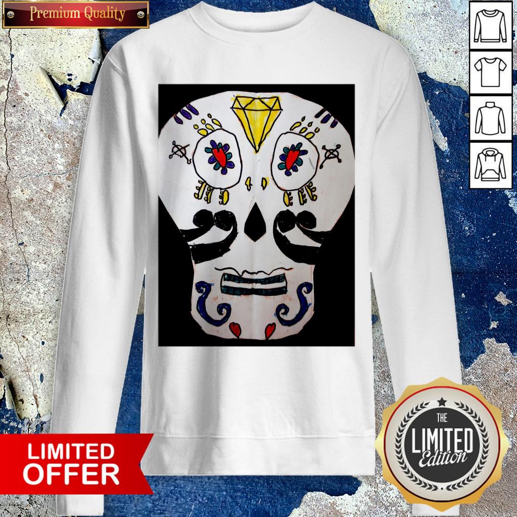 Black And White Sugar Skulls Day Of The Dead Shirt