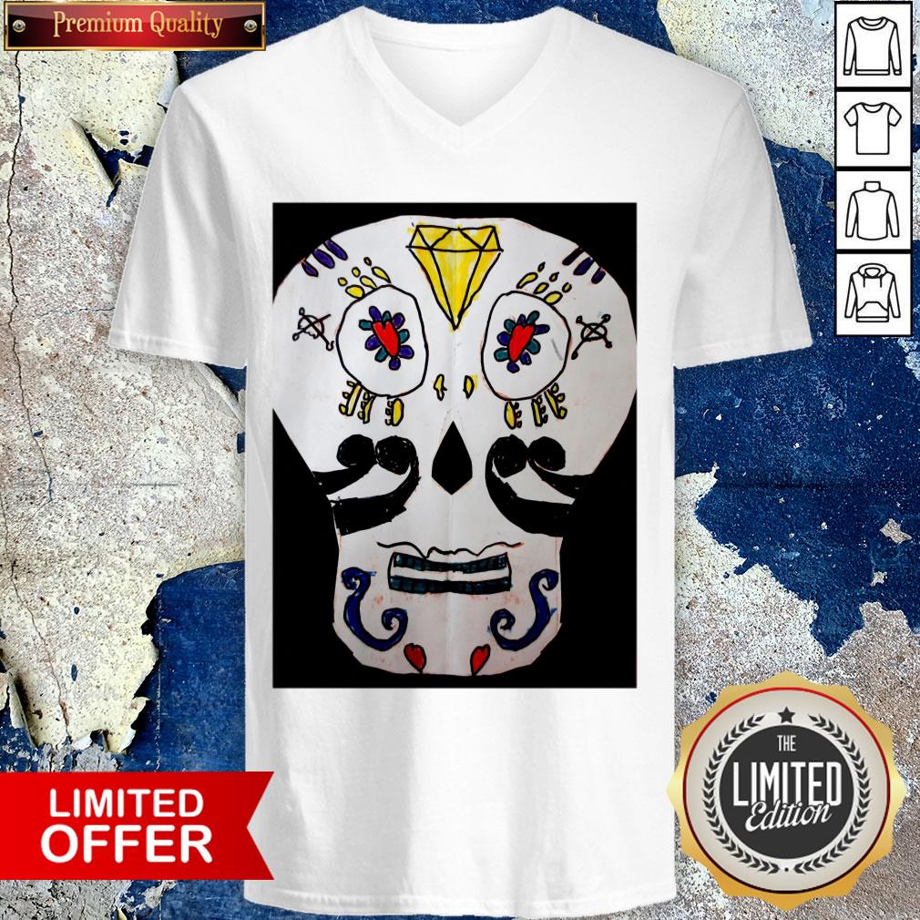 Black And White Sugar Skulls Day Of The Dead Shirt