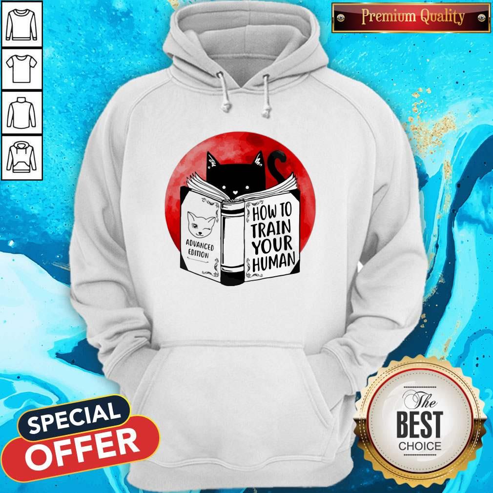 Black Cat Advanced Edition How To Train Your Human Moon Shirt
