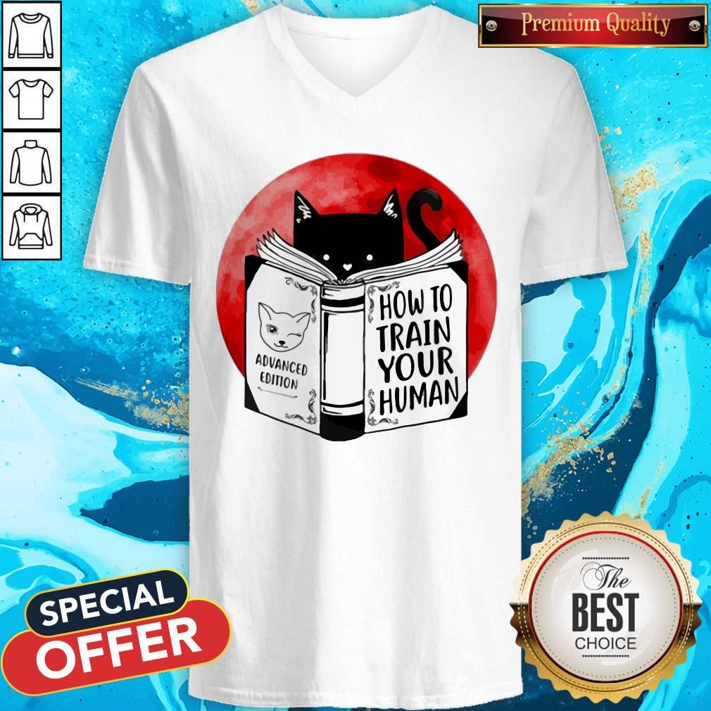 Black Cat Advanced Edition How To Train Your Human Moon Shirt